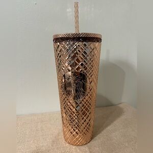 Starbucks Metallic Rose Gold 24 oz tumbler- hard to find :)